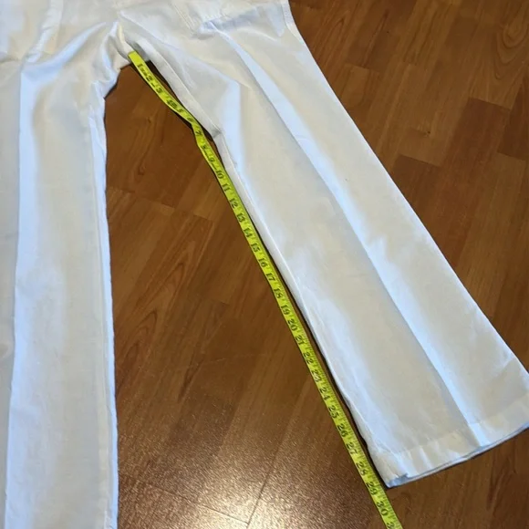 Banana Republic White Linen Pants Size 2 Ryan Fit - Picture 8 of 13